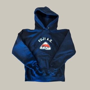 Vintage Ebbets Field Flannels Fuji AC Baseball Hoodie USA Black Mens S